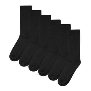Soxy Mens Brushed Thermal Socks (Pack of 6) / Black